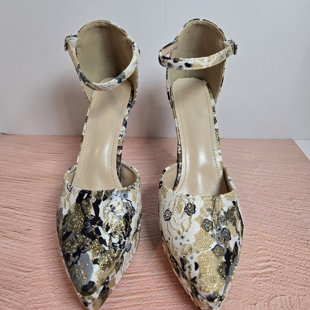 Elegant Floral Women's Heels Size 10